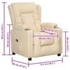 vidaXL Fauteuil Cr&egrave;me Tissu
