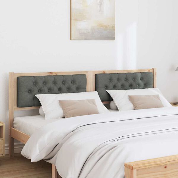 vidaXL Tête de lit marron et gris foncé 180 cm Bois massif en pin