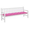 vidaXL Coussin de banc de jardin rose 200x50x7 cm tissu