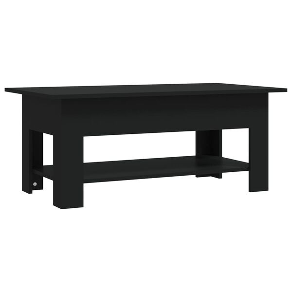 vidaXL Table basse noir 102x55x42 cm bois d'ing&eacute;nierie