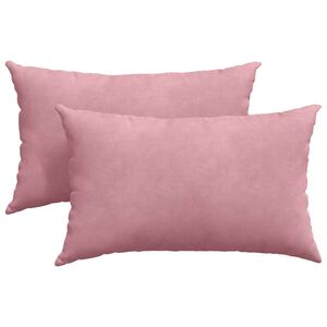vidaXL Coussins de canap&eacute; 2 pcs Rose 50 x 30 cm