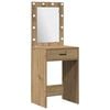 vidaXL Table de Toilette avec tiroir 3 pcs Marron 40 x 41 x 135 cm