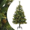 vidaXL Sapin de No&euml;l artificiel articul&eacute; avec pommes de pin 120 cm