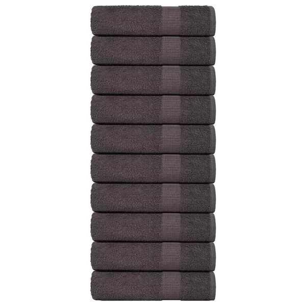vidaXL Essuie-mains FROGN 10 pcs anthracite 50x100 cm 360 g/m&sup2;
