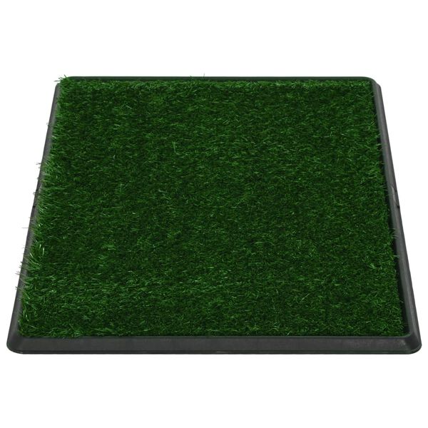 vidaXL Tapis pour animaux 2 pcs avec plateau et gazon artificiel Vert