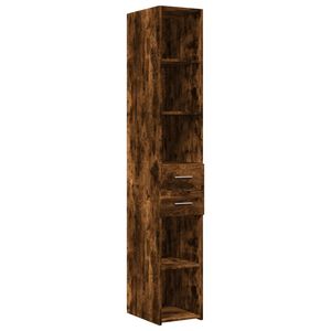 vidaXL Buffet haut ch&ecirc;ne fum&eacute; 30x42,5x185 cm bois d'ing&eacute;nierie