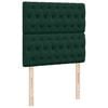 VidaXL Cadre de lit ottoman avec matelas vert fonc&eacute; 180x200cm velours