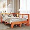 vidaXL Lit biblioth&egrave;que sans matelas cire marron 140x190 cm pin massif