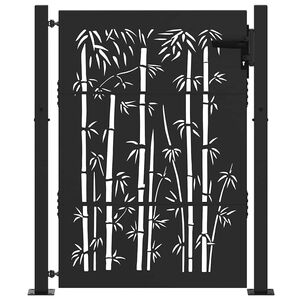 vidaXL Porte de Jardin 110 x 155 cm Noir Verrouillable