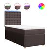 vidaXL Sommier &agrave; lattes de lit avec matelas Marron fonc&eacute; 100x200 cm