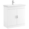 vidaXL Ensemble de mobilier de salle de bain Blanc 81 x 40 x 84,5 cm