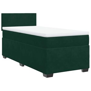 vidaXL Sommier &agrave; lattes de lit et matelas Vert fonc&eacute; 80x200 cm Velours