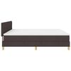 vidaXL Lit boxspring avec matelas Marron fonc&eacute; 200 x 200 cm tissu