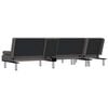 vidaXL Canap&eacute;-lit en forme de L gris 255x140x70 cm similicuir