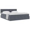 vidaXL Lit de Rangement avec matelas Gris fonc&eacute; 90 x 200 cm