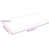 vidaXL Dessus de table bois massif non traité bordure assortie