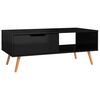vidaXL Table basse Noir brillant 100x49,5x43 cm Bois d'ingénierie