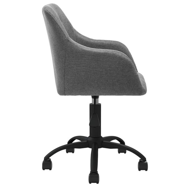 vidaXL Chaises pivotantes &agrave; manger lot de 2 Gris clair Tissu