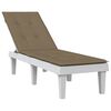 vidaXL Coussin de chaise longue taupe m&eacute;lang&eacute; (75+105) x 50 x 4 cm tissu