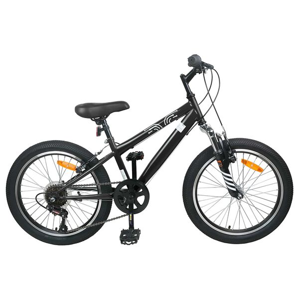 vidaXL Kids Mountain Bike 20 Pouces 6-Speed pour 5-8 ans Noir