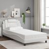 vidaXL Cadre de lit Viana avec LED sans matelas blanc 100x200 cm