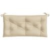 vidaXL Coussin de banc de jardin beige 110x50x7 cm tissu oxford