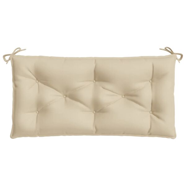 vidaXL Coussin de banc de jardin beige 110x50x7 cm tissu oxford