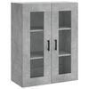 vidaXL Buffet haut Gris b&eacute;ton 69,5x34x180 cm Bois d'ing&eacute;nierie