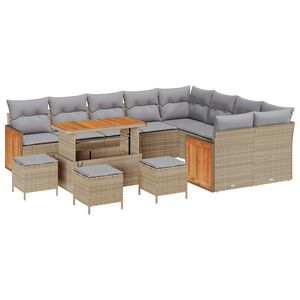 vidaXL Ensemble de canap&eacute; de jardin 13 pc 13-Nombre de places