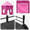 vidaXL Lit mezzanine pour enfants Noir et rose 79,5 x 200 cm M&eacute;tал