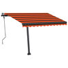 vidaXL Auvent manuel r&eacute;tractable sur pied 300x250 cm Orange et marron