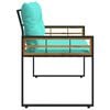 vidaXL Banc à couches en bois avec coussin Turquoise 114 x 55 x 77 cm