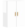 vidaXL Armoires murales 2 pcs blanc brillant bois d'ing&eacute;nierie