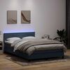 vidaXL Sommier à lattes de lit et matelas et LED gris foncé 140x220cm velours