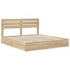 vidaXL Lit de Rangement Ch&ecirc;ne Sonoma 180 x 200 cm Bois d'ing&eacute;nierie