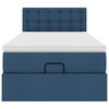 VidaXL Cadre de lit ottoman avec matelas bleu 80x200 cm tissu