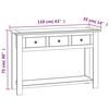 vidaXL Table console 110x35x75 cm Bois de ch&ecirc;ne solide