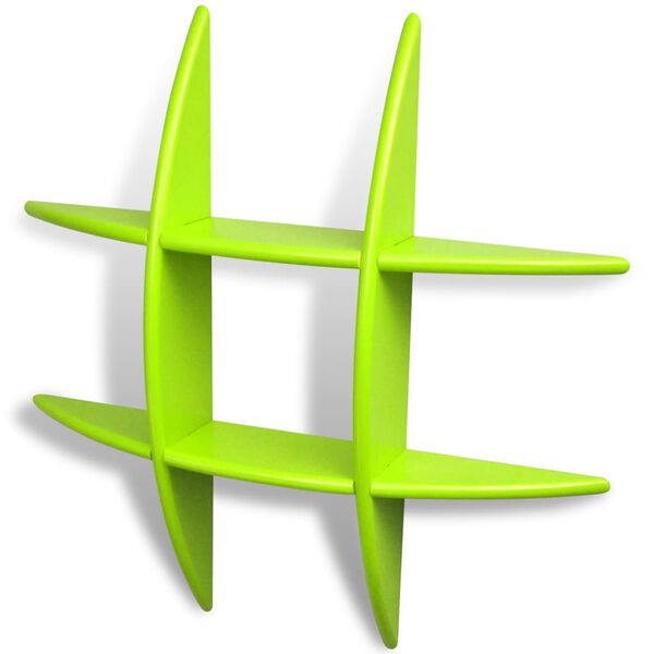 vidaXL Étagère murale MDF Vert Rangement de livres/DVD