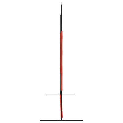vidaXL Filet de baseball portable rouge et noir 369x107x271 cm
