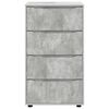 vidaXL Armoires de rangement 2 pcs Gris b&eacute;ton 60 x 48 x 105 cm