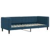 vidaXL Lit de jour avec lit gigogne et matelas bleu 80x200 cm velours
