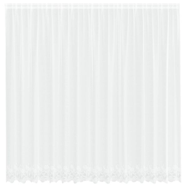vidaXL Rideau en Dentelle Floral Blanc 200 x 400 cm Polyester