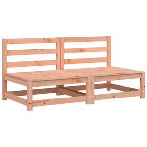 vidaXL Canap&eacute;s de jardin sans accoudoirs 2 pcs bois massif douglas