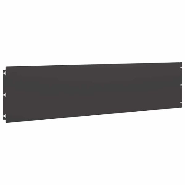 vidaXL Bordures de pelouse 10 pcs noir 25x103 cm acier lamin&eacute; &agrave; froid