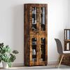 vidaXL Haut Armoire avec &eacute;tag&egrave;re FLORIN Ch&ecirc;ne fum&eacute; 60 x 35 x 182 cm