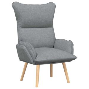 vidaXL fauteuil Gris clair 69 x 74 x 93 cm Tissu et Contreplaqu&eacute;