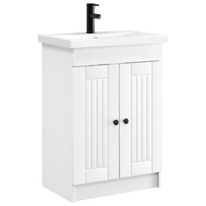 vidaXL Ensemble de mobilier de salle de bain Blanc 78,5 x 37,5 x 81 cm