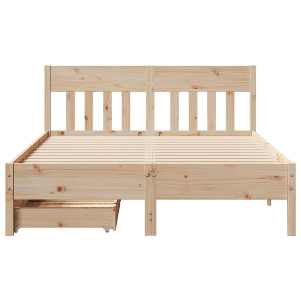 vidaXL Cadre de lit sans matelas 160x200 cm bois massif de pin