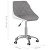 vidaXL Chaise pivotante de salle &agrave; manger Gris et blanc Similicuir