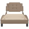 vidaXL Cadre de lit sans matelas Zadar cappuccino 90x200 cm similicuir